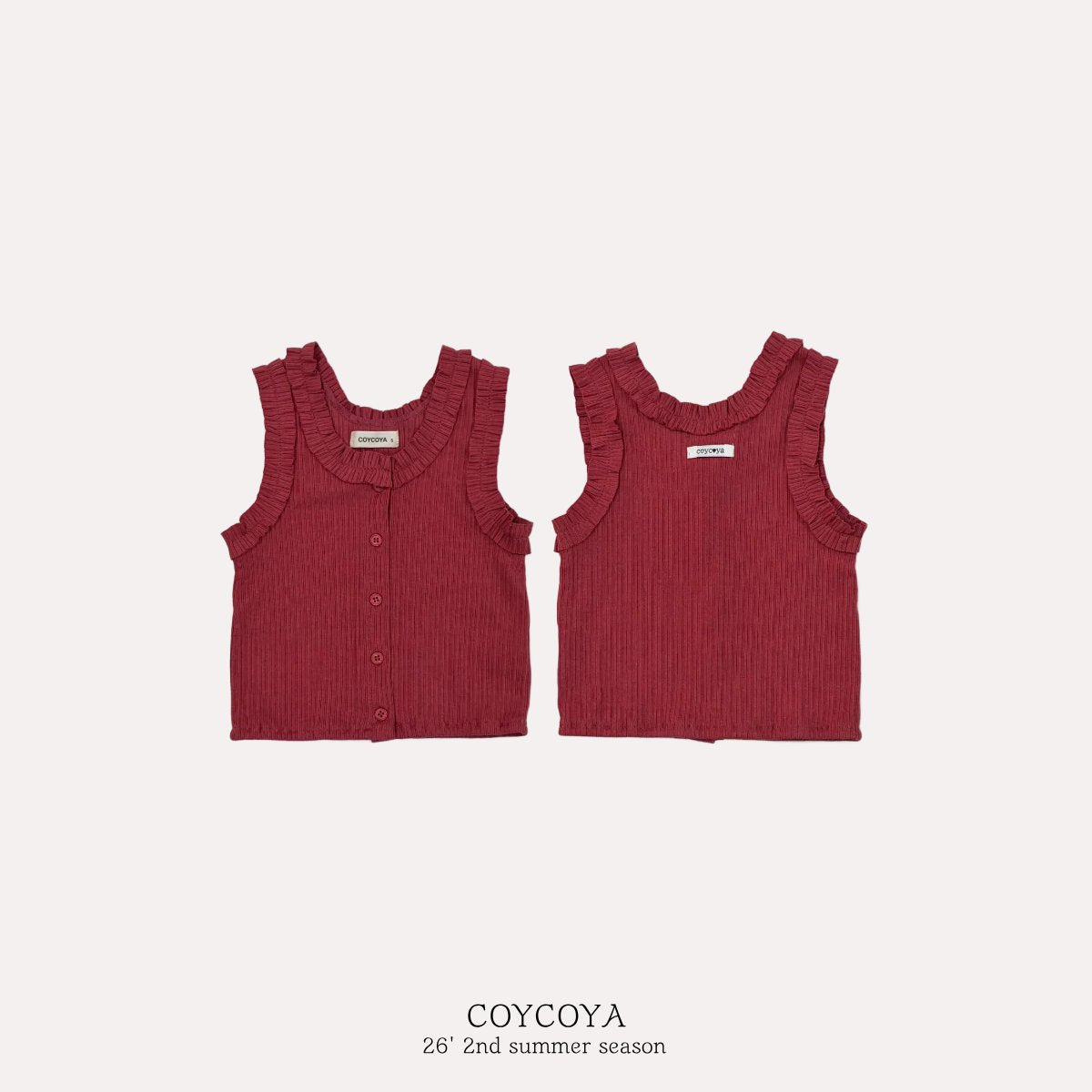 ［COYCOYA］Dahlia shirring sleeveless tops