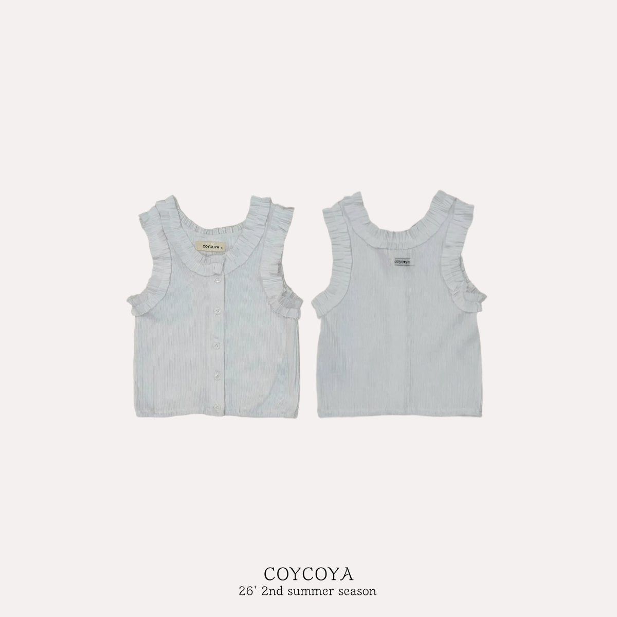 ［COYCOYA］Dahlia shirring sleeveless tops