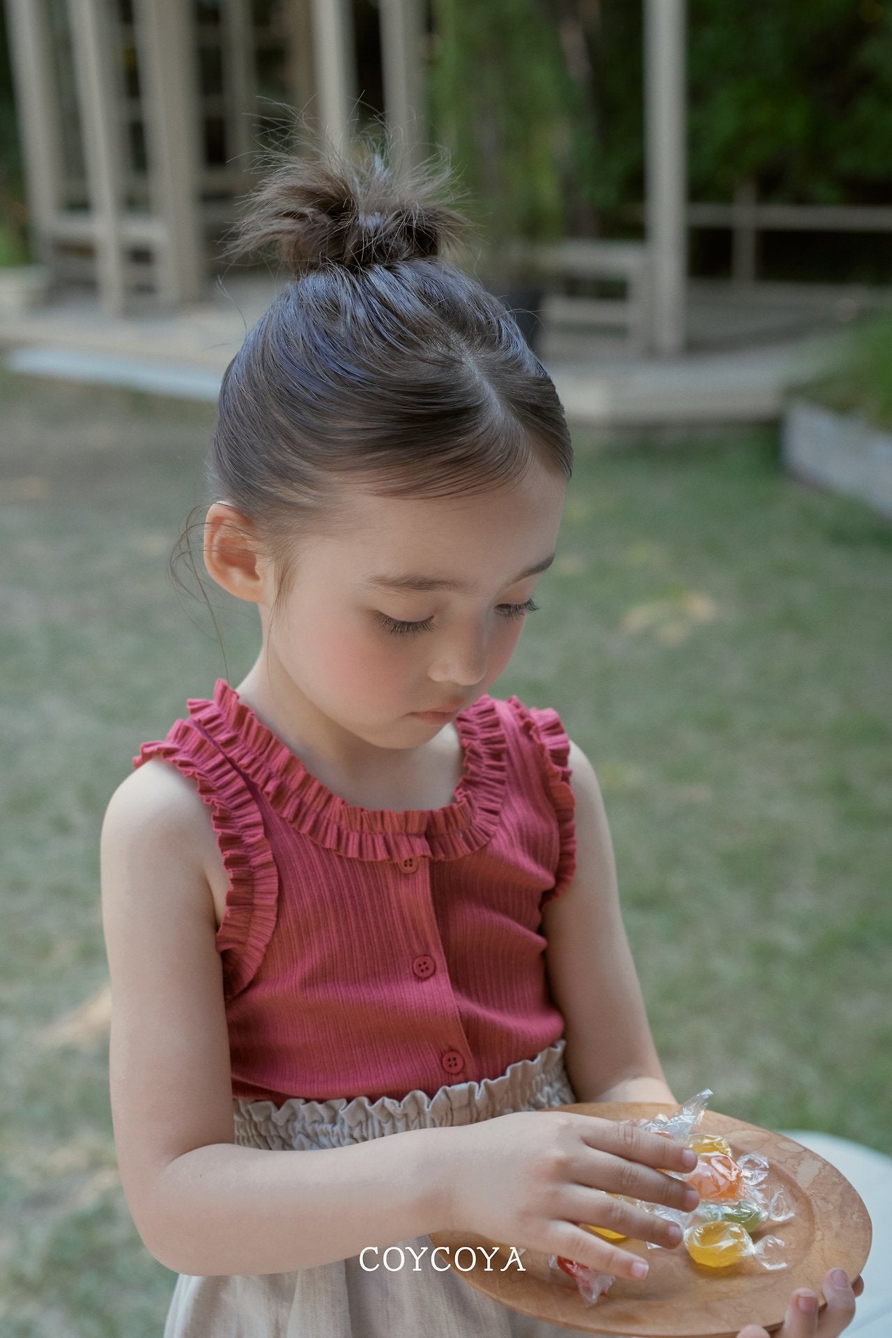 ［COYCOYA］Dahlia shirring sleeveless tops