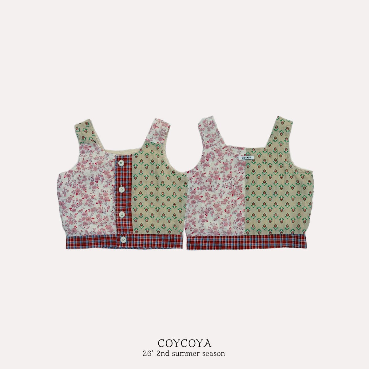 ［COYCOYA］Patchwork vest