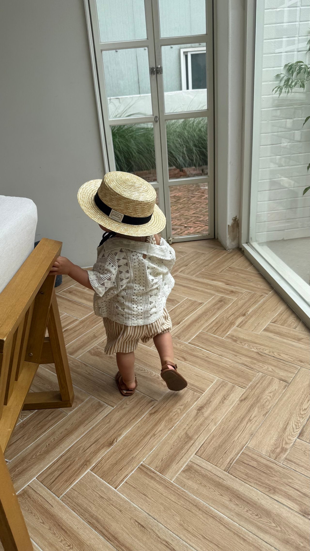 ［onu］Jacquard beach shirt