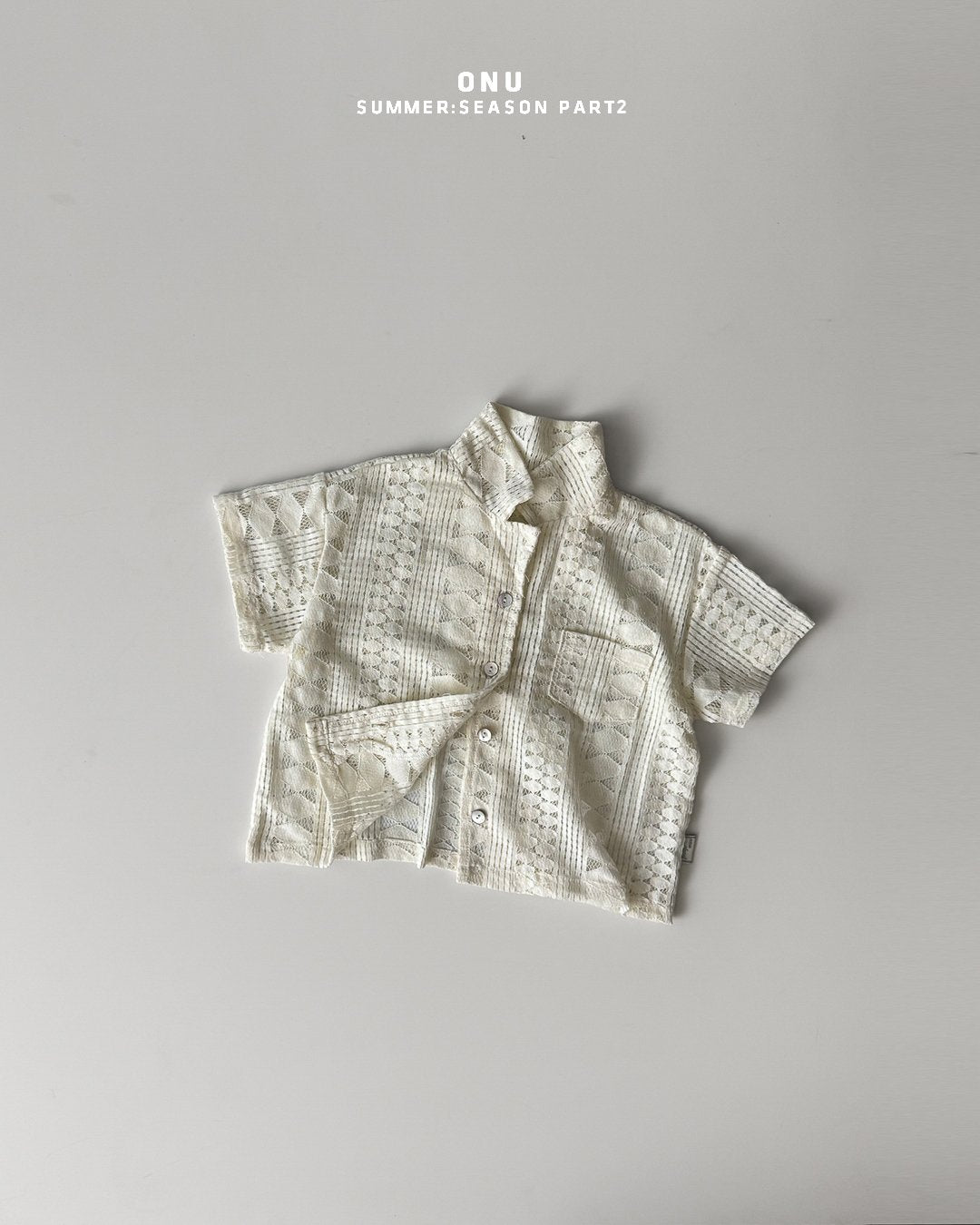 ［onu］Jacquard beach shirt