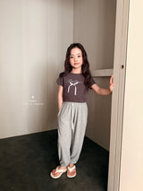 ［comma］Check ribbon tee