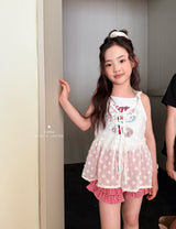 ［comma］See-through flower bustier