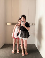［comma］See-through flower bustier