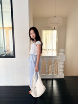 ［comma］Shirring ribbon tee