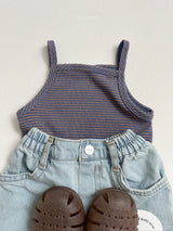 ［digreen］Peanut stripe sleeveless
