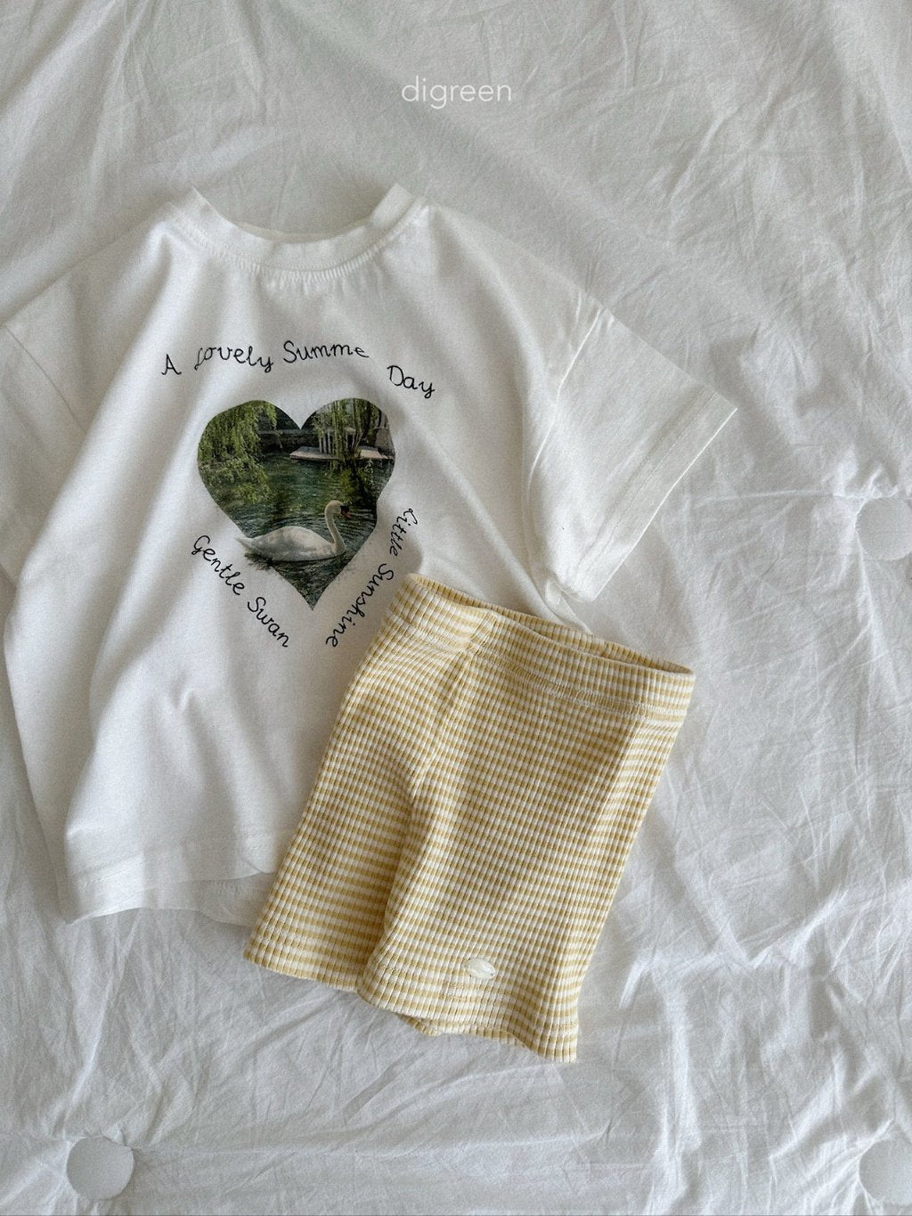 ［digreen］Butter stripe short pants