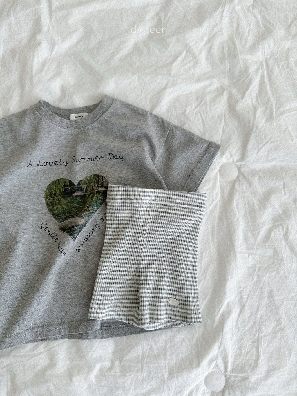 ［digreen］Butter stripe short pants