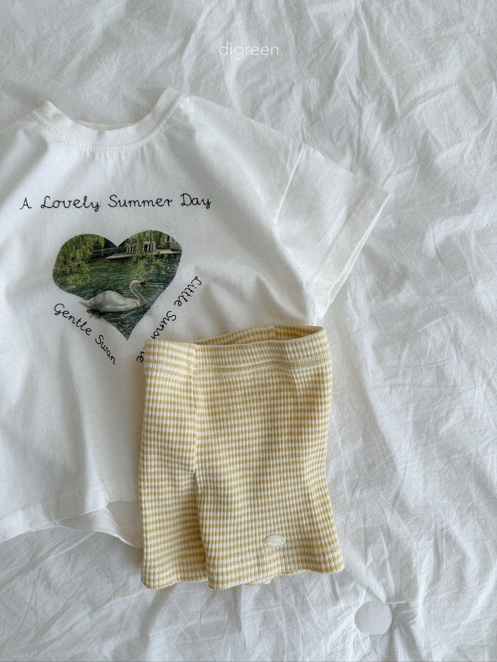 ［digreen］Butter stripe short pants