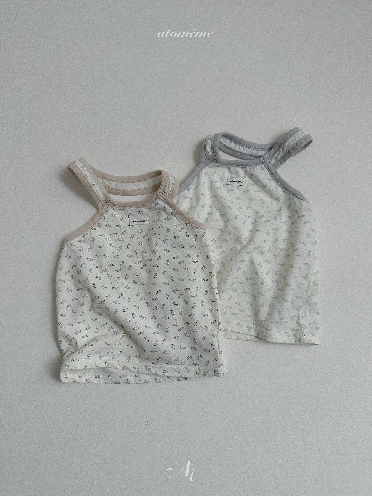 ［atomeme］Rene flower halter-neck tops