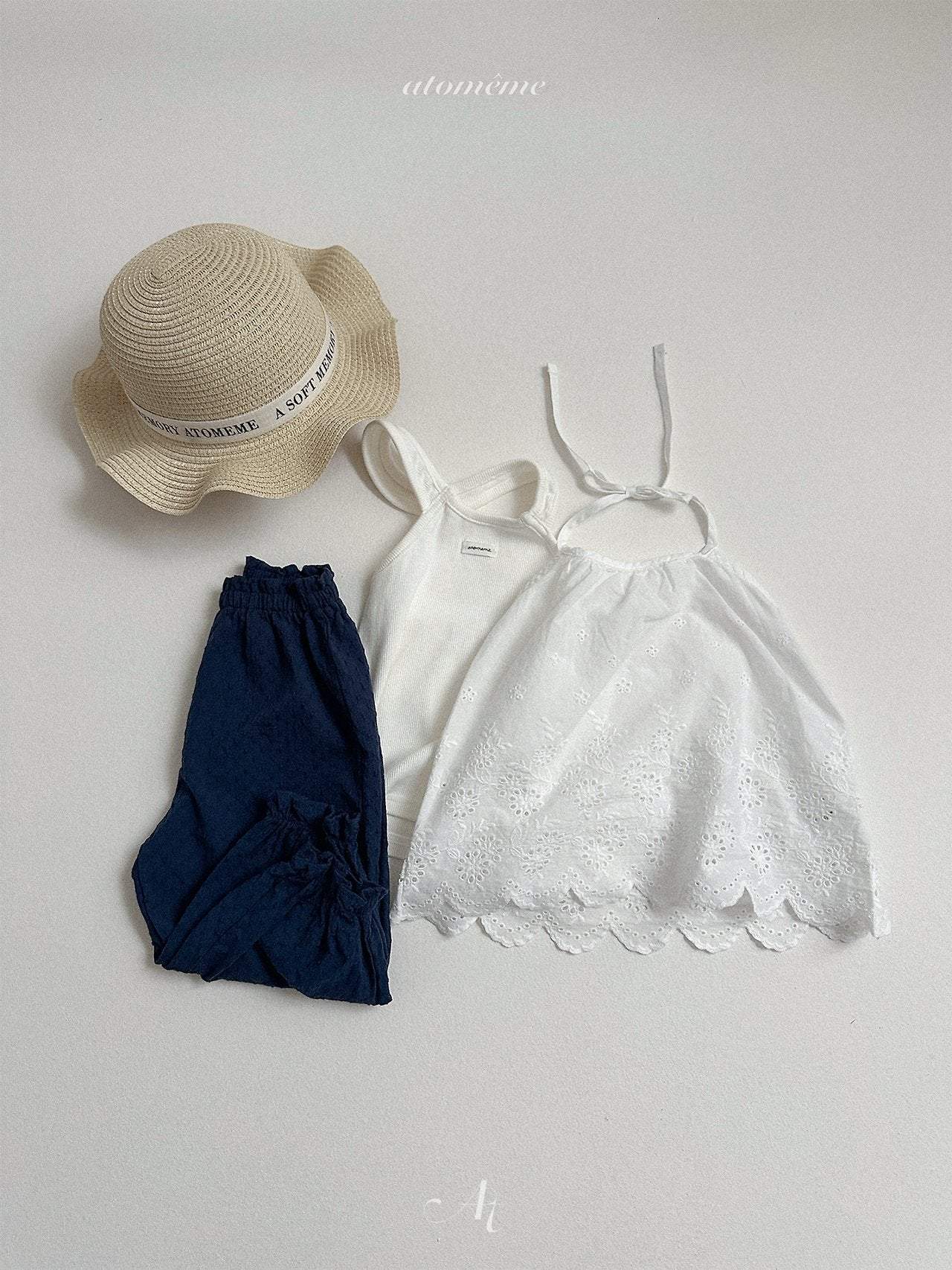 ［atomeme］Rene rib halter-neck tops