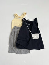 ［atomeme］Rene rib halter-neck tops