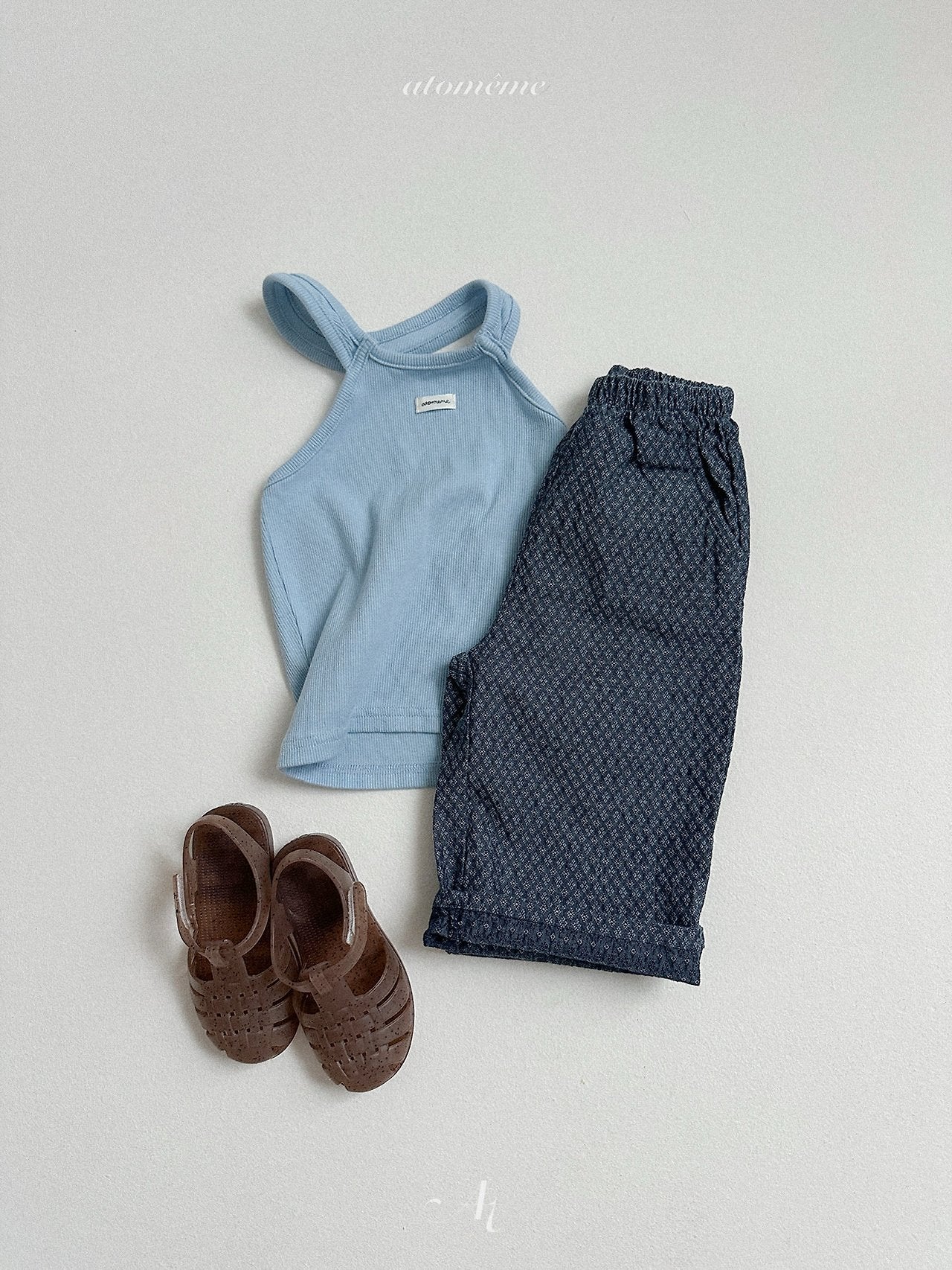 ［atomeme］Rene rib halter-neck tops