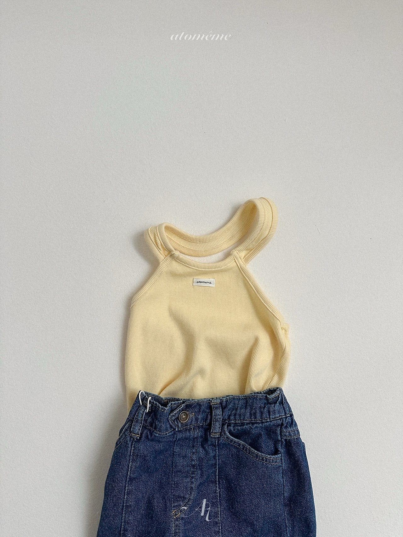 ［atomeme］Rene rib halter-neck tops