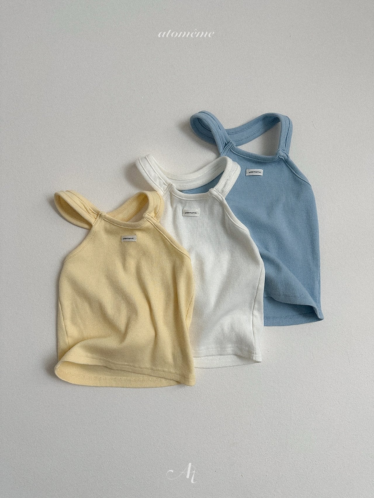 ［atomeme］Rene rib halter-neck tops