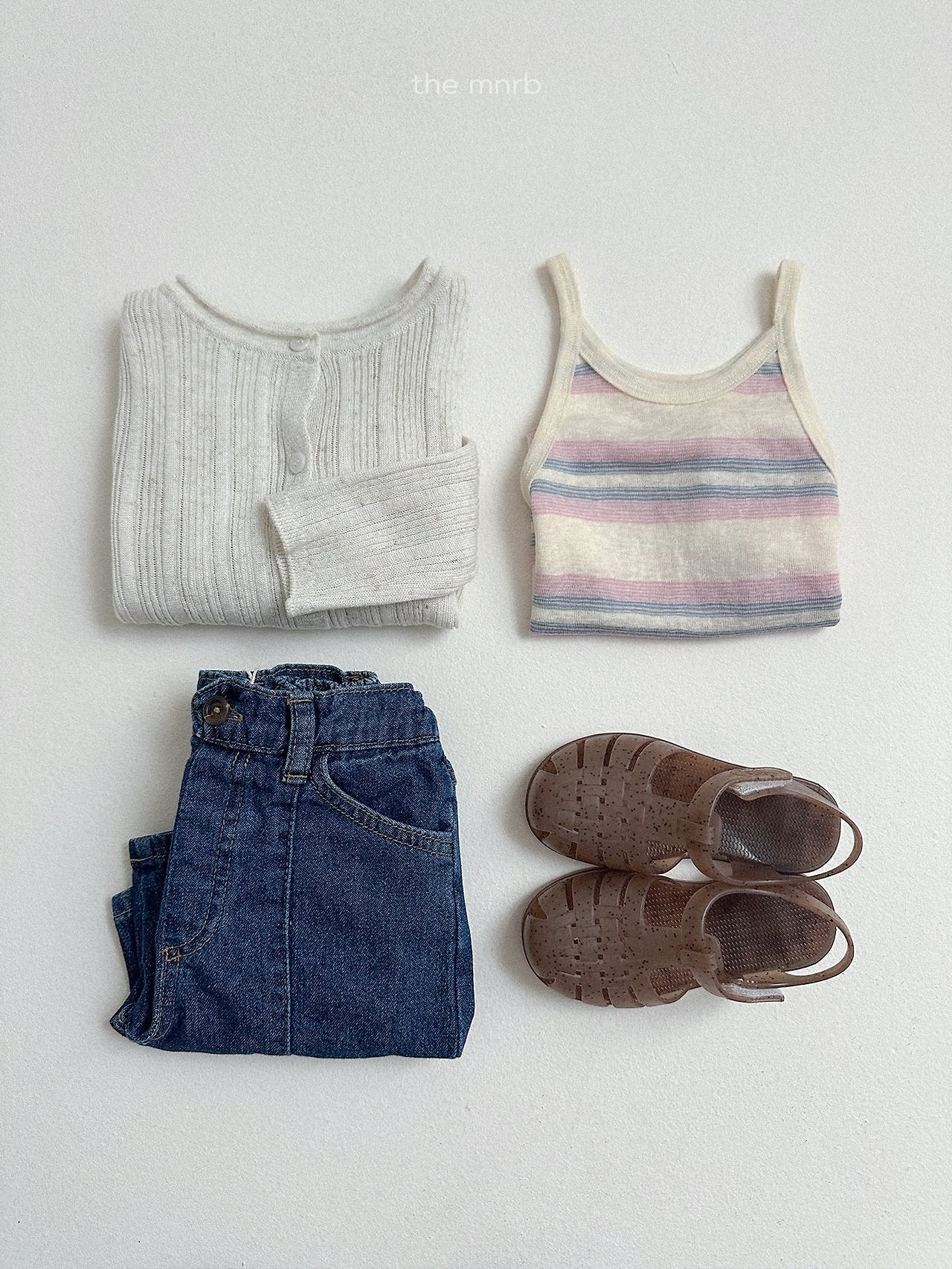 ［minirobe］Judy stripe camisole
