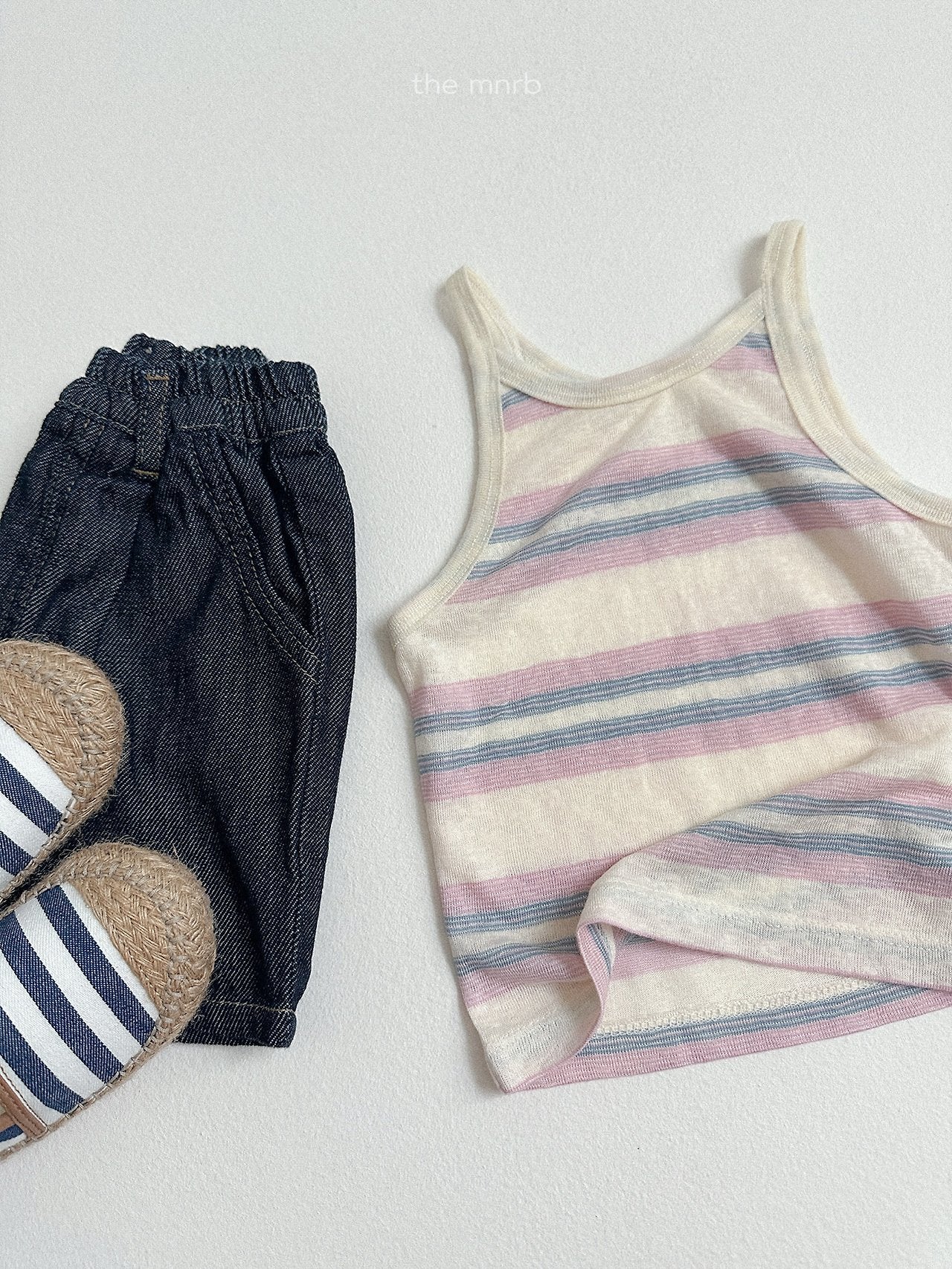 ［minirobe］Judy stripe camisole