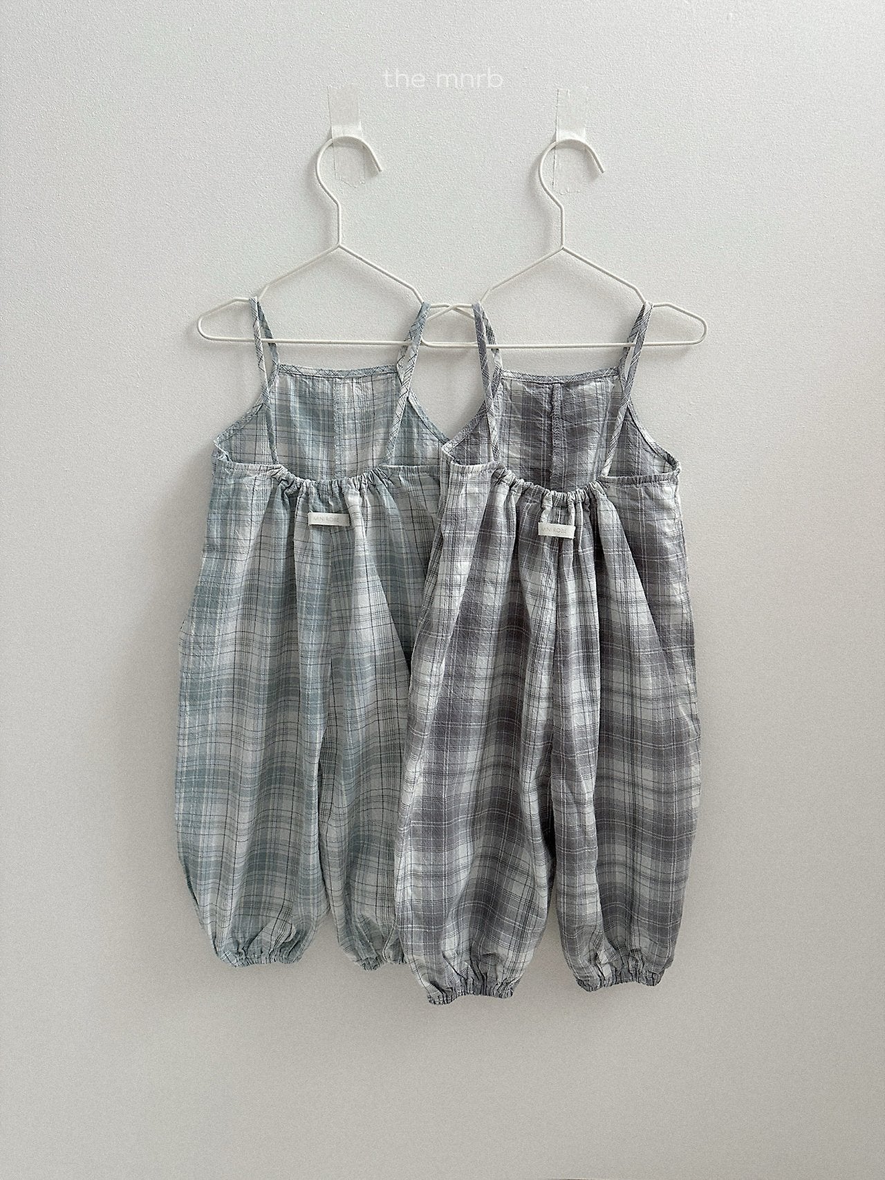 ［minirobe］Candy checkered overalls