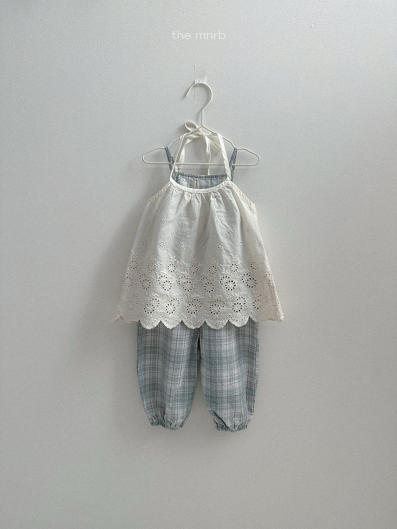 ［minirobe］Candy checkered overalls