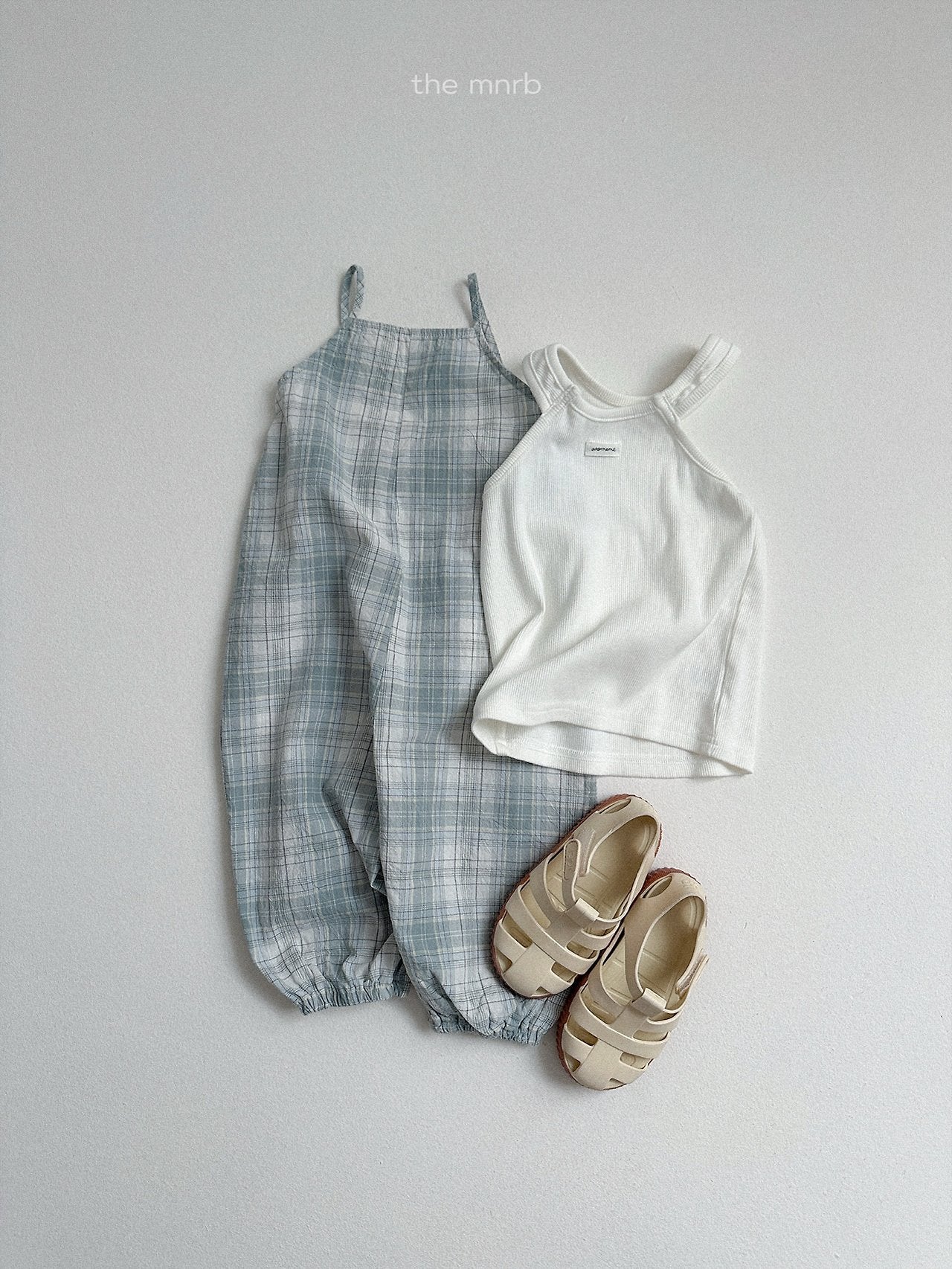 ［minirobe］Candy checkered overalls