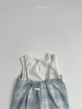 ［minirobe］Candy checkered overalls