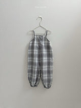 ［minirobe］Candy checkered overalls