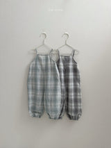［minirobe］Candy checkered overalls
