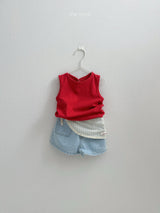 ［minirobe］Snap button sleeveless tee