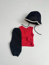 ［minirobe］Snap button sleeveless tee