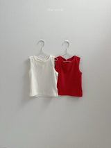 ［minirobe］Snap button sleeveless tee