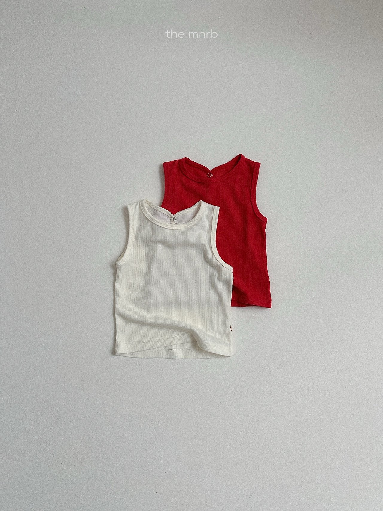［minirobe］Snap button sleeveless tee