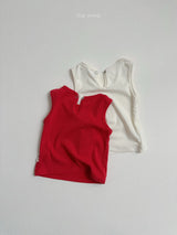 ［minirobe］Snap button sleeveless tee
