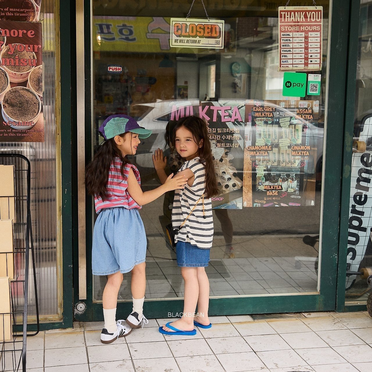 ［BLACK BEAN］Sunday stripe sleveeless tops (kids)