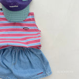 ［BLACK BEAN］Sunday stripe sleveeless tops (kids)
