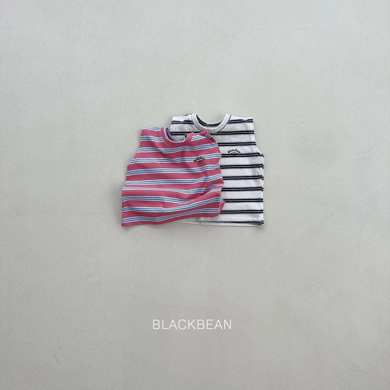 ［BLACK BEAN］Sunday stripe sleveeless tops (kids)