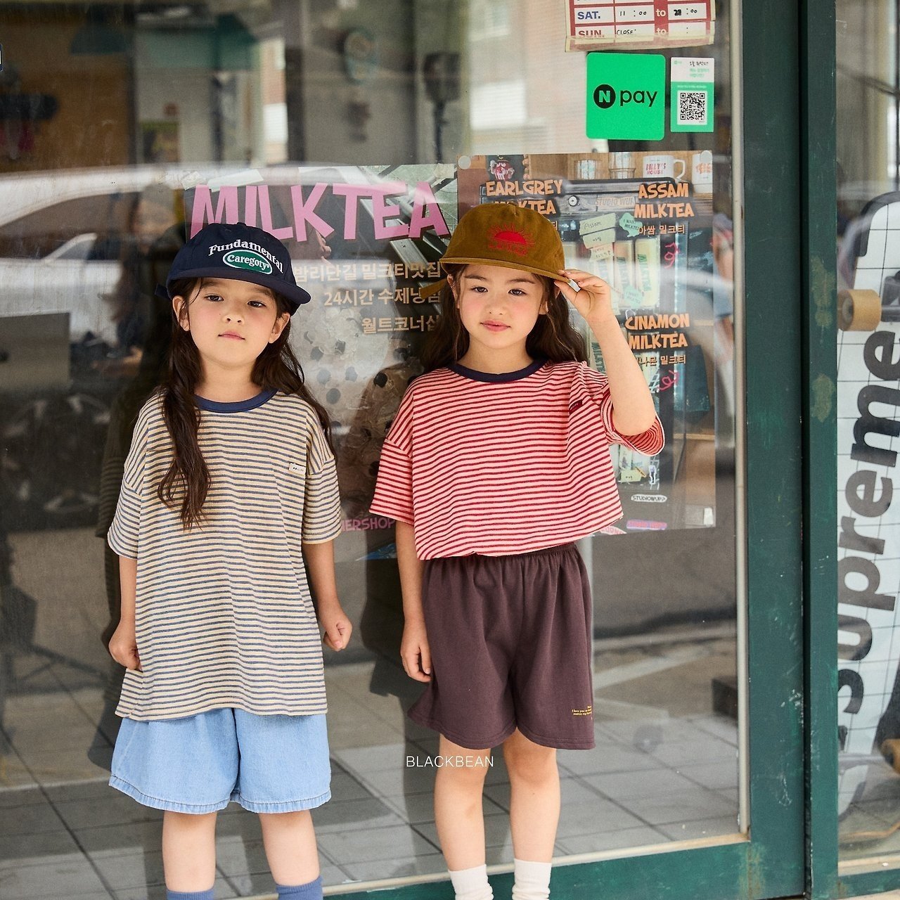 ［BLACK BEAN］Peanut stripe tee (kids)