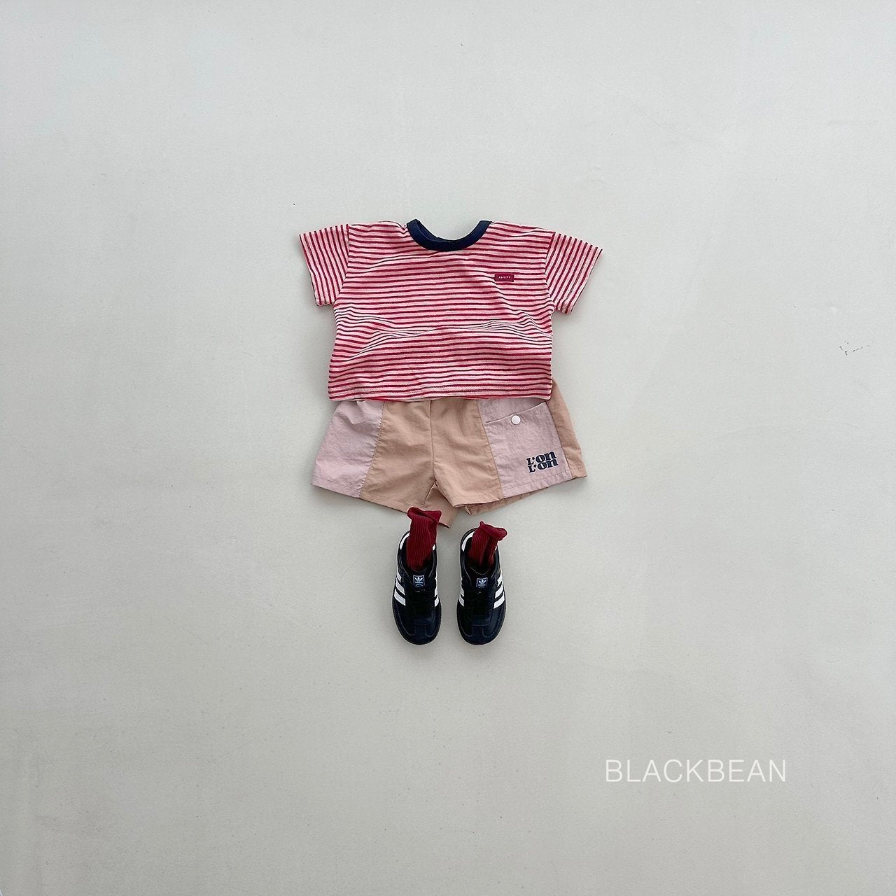 ［BLACK BEAN］Peanut stripe tee (kids)