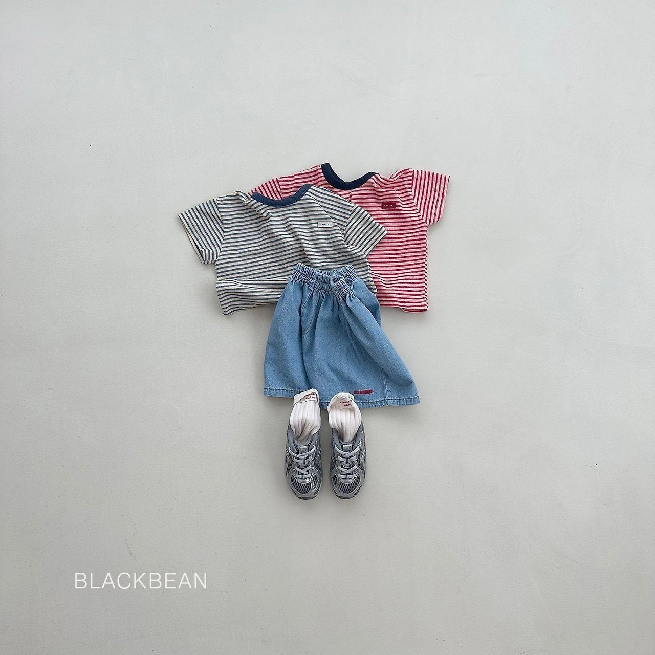 ［BLACK BEAN］Peanut stripe tee (kids)
