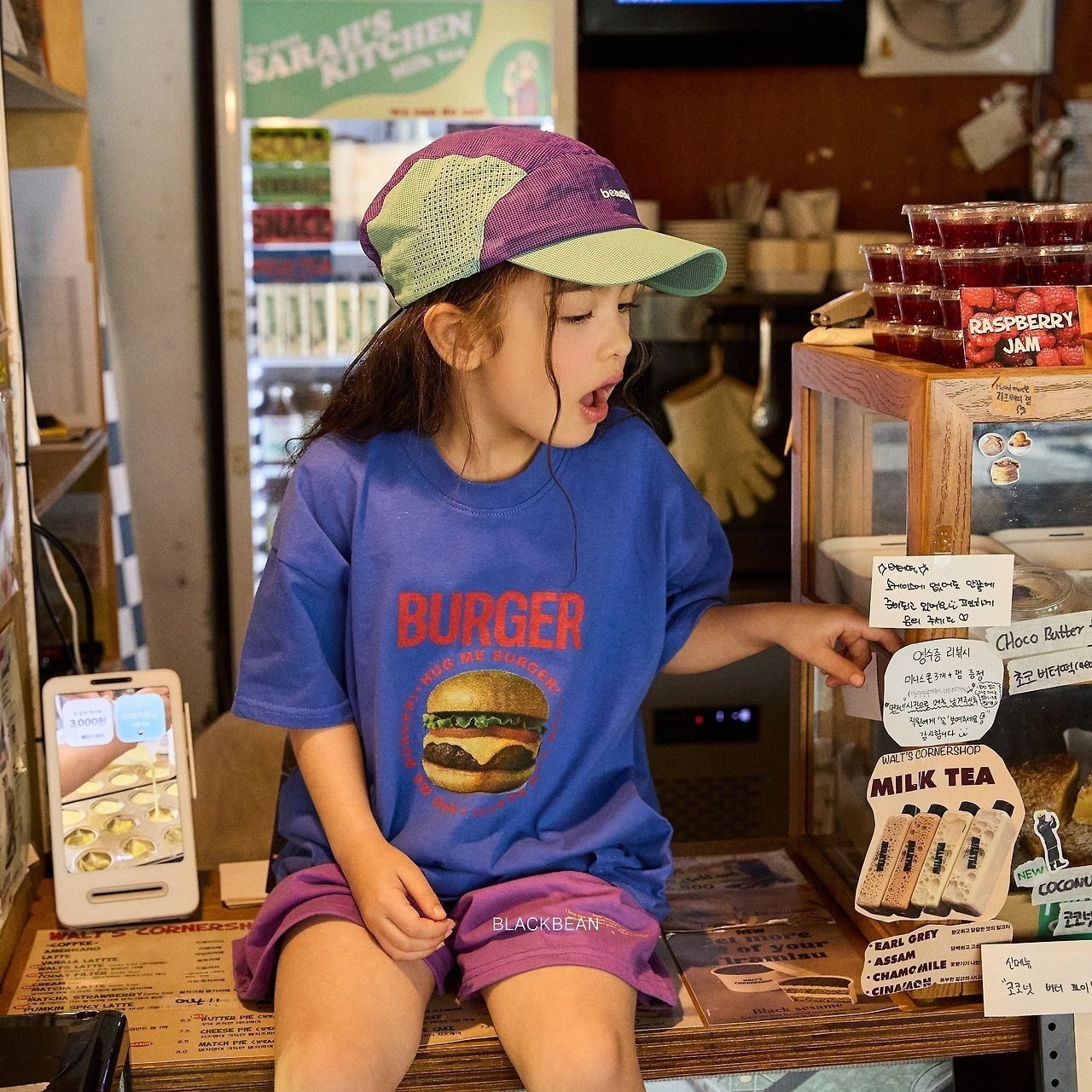 ［BLACK BEAN］Burger tee (kids)