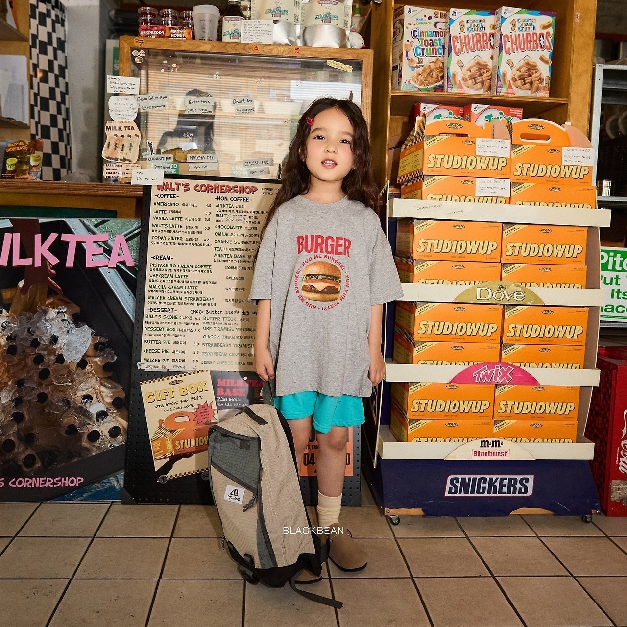 ［BLACK BEAN］Burger tee (kids)
