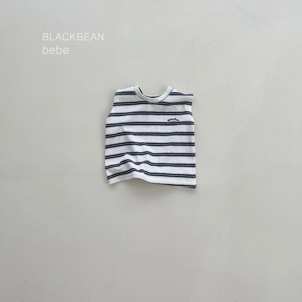 ［BLACK BEAN］Sunday stripe sleveeless tops (baby)