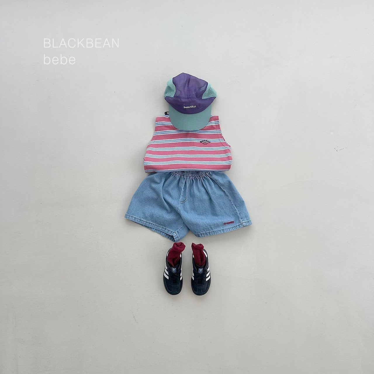 ［BLACK BEAN］Sunday stripe sleveeless tops (baby)