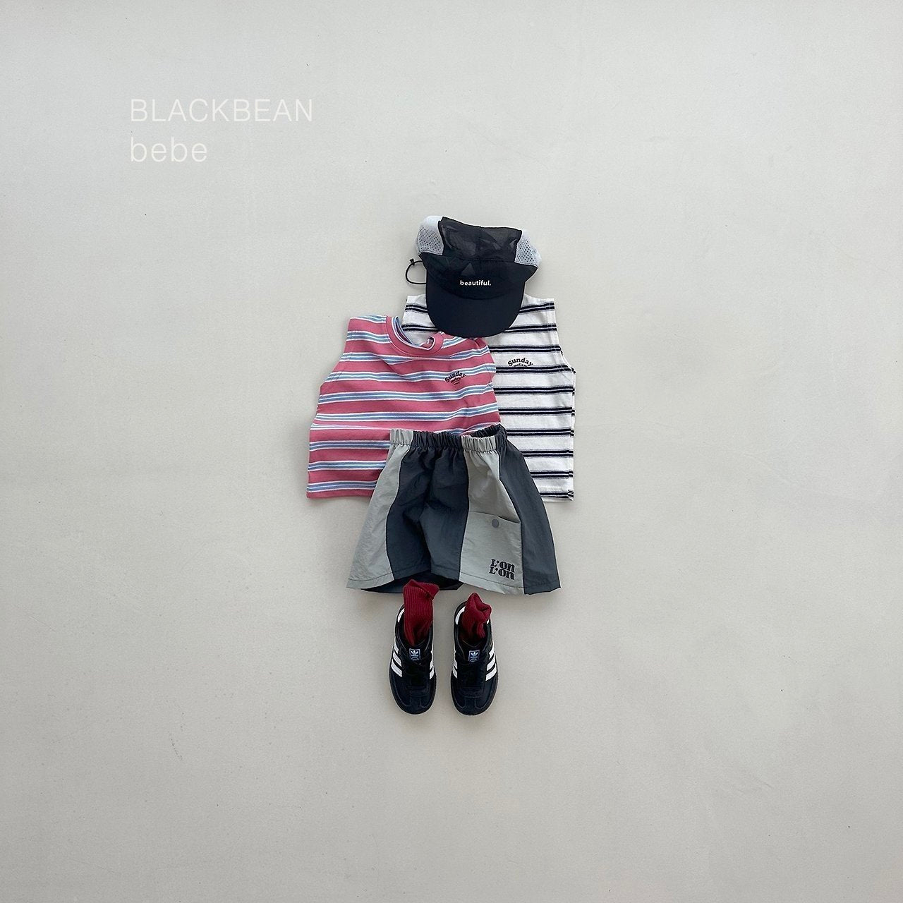 ［BLACK BEAN］Sunday stripe sleveeless tops (baby)