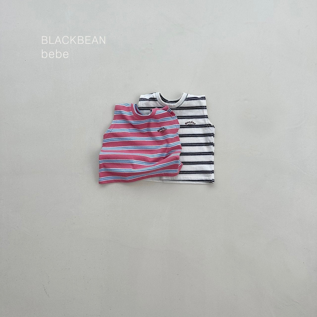 ［BLACK BEAN］Sunday stripe sleveeless tops (baby)