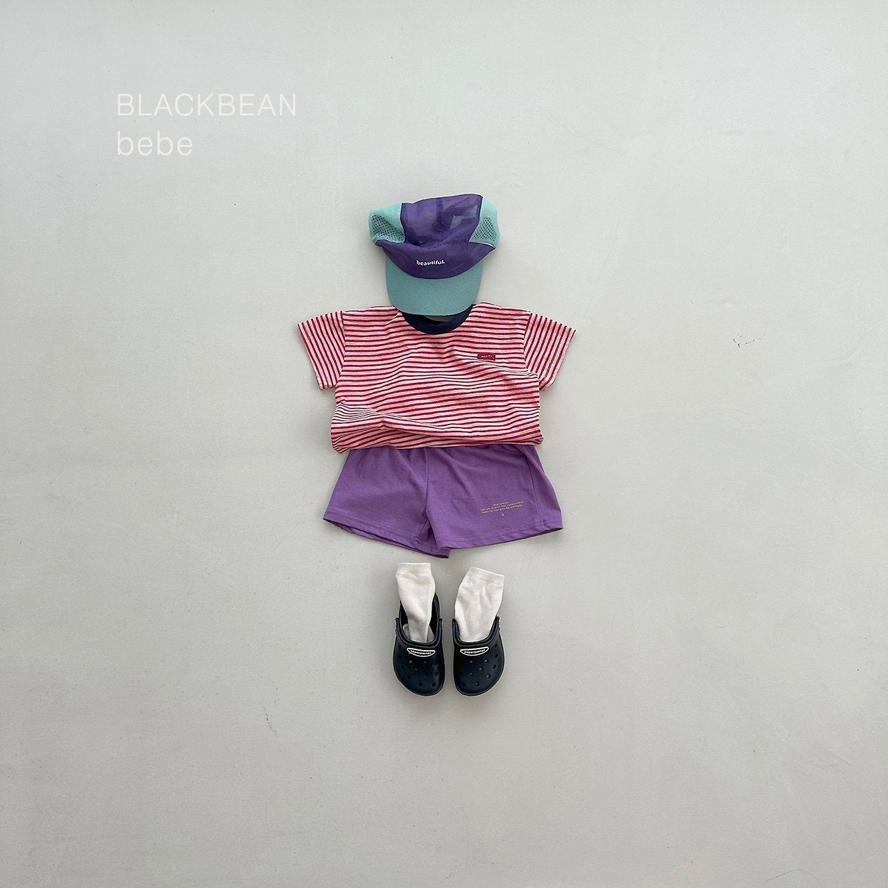［BLACK BEAN］Peanut stripe tee (baby)