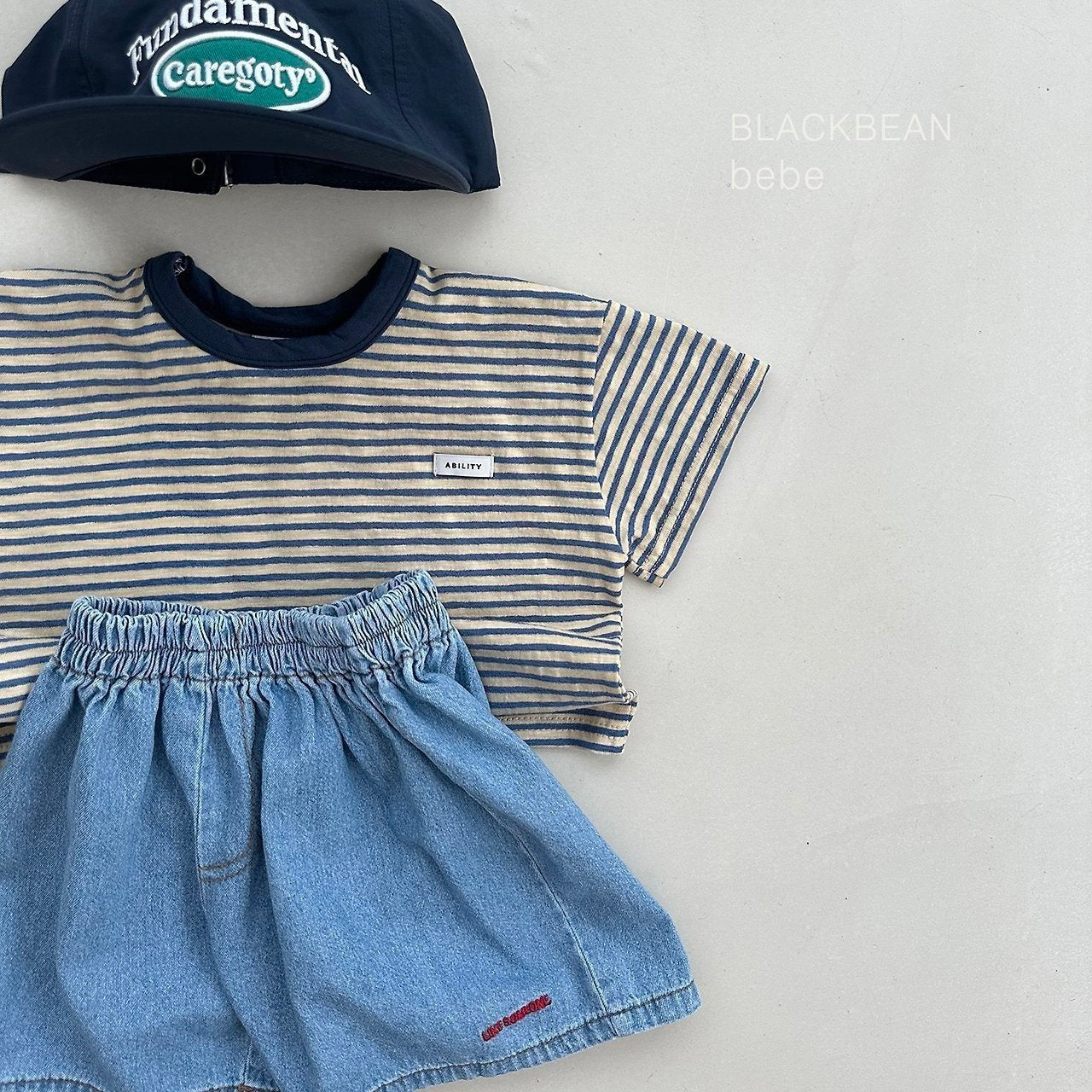 ［BLACK BEAN］Peanut stripe tee (baby)