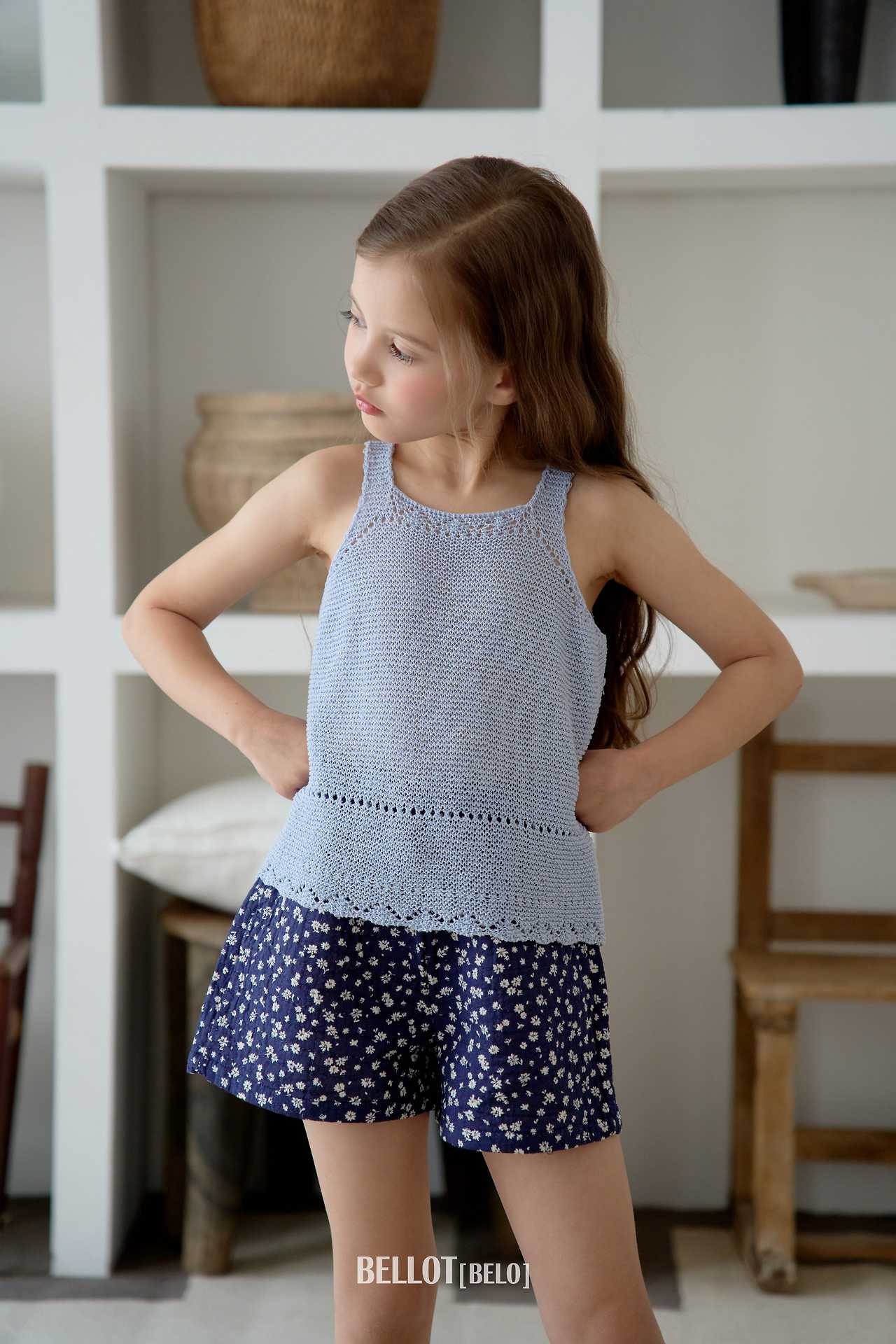 ［BELLOT］Lala summer knit tops (kids)