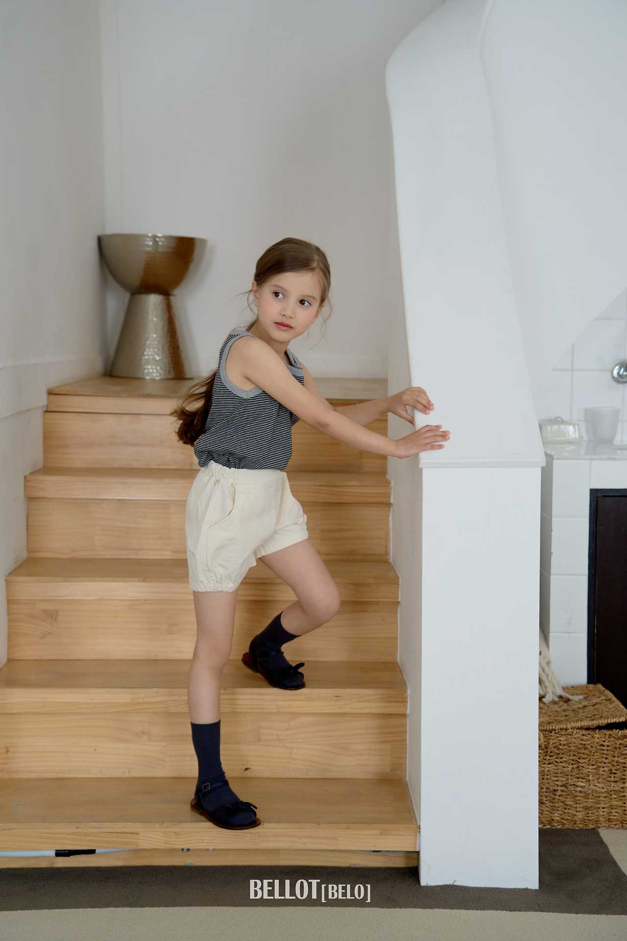 ［BELLOT］Cos stripe sleeveless tops (kids)