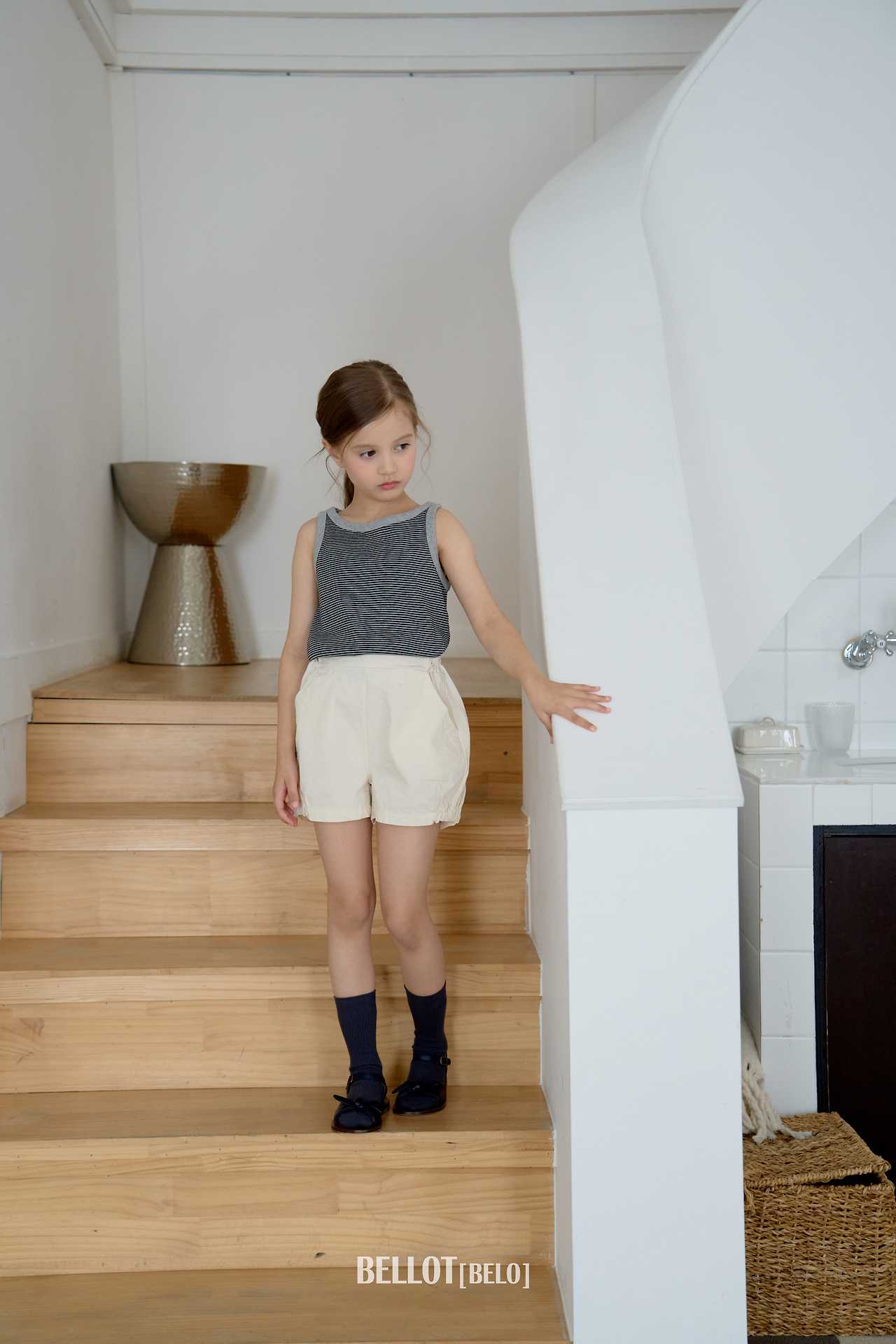 ［BELLOT］Cos stripe sleeveless tops (kids)